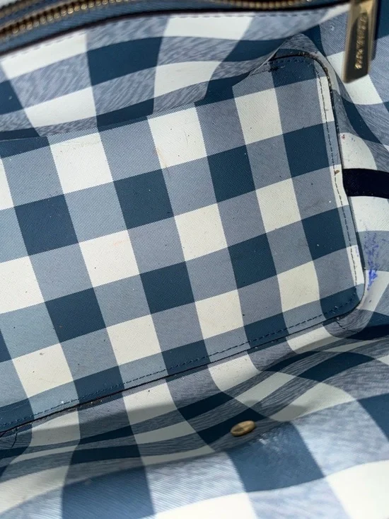 Michael Kors Navy Saffiano Leather Satchel with MK Tag - Picture 6 of 10